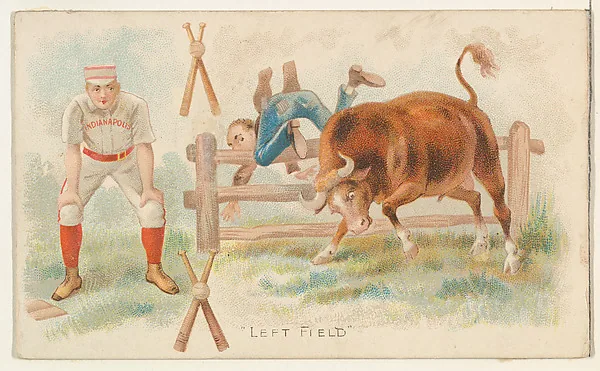 Front of Left Field card, 1893 N135 Duke, Talk of the Diamond, catalog no. 20