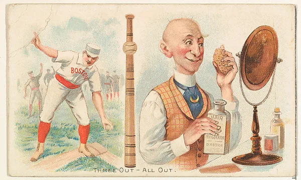 Front of Out card, 1893 N135 Duke, Talk of the Diamond, catalog no. 23