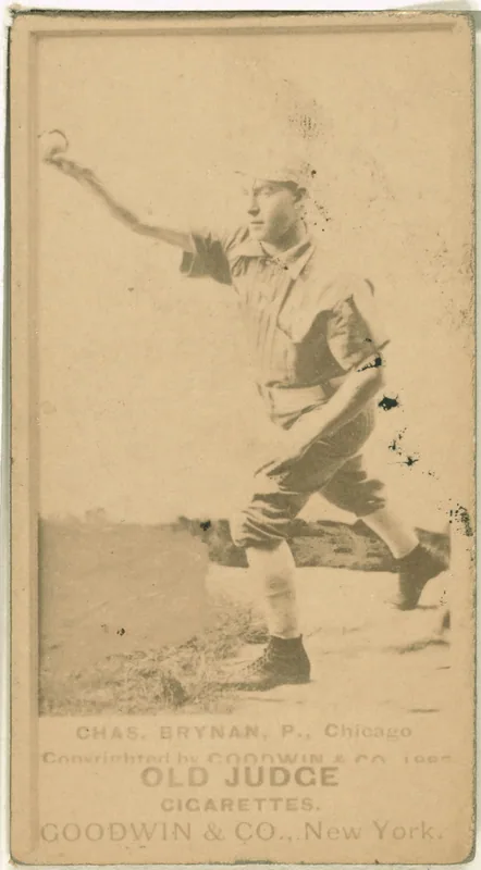 Front of Charles Brynan card, 1887 N172 Old Judge, photographic, catalog no. 323