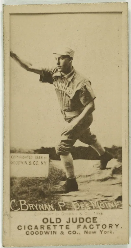 Front of Charles Brynan card, 1887 N172 Old Judge, photographic, catalog no. 324