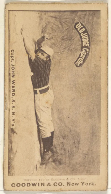 Front of John Ward card, 1887 N172 Old Judge, photographic, catalog no. 3710