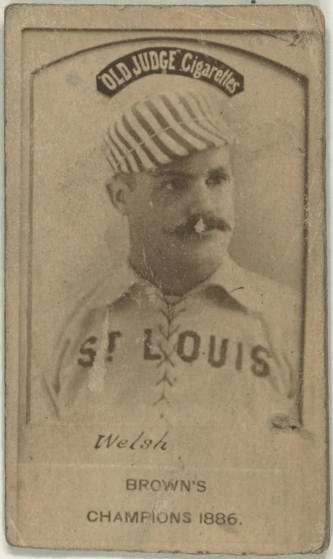 Front of Curtis Welch card, 1887 N172 Old Judge, photographic, catalog no. 3754