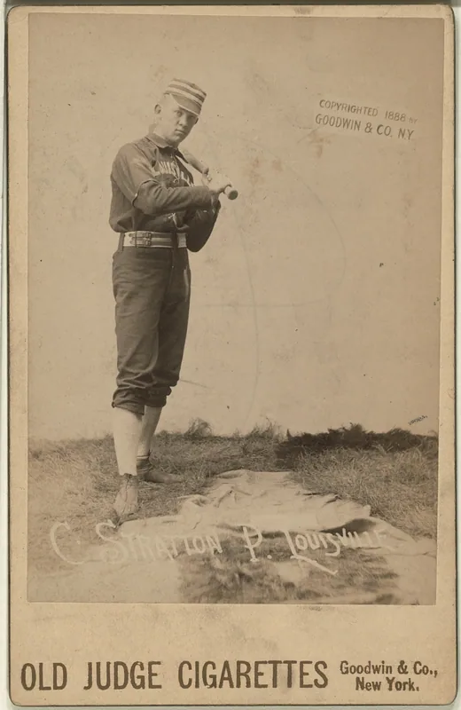 Front of Scott Stratton card, 1887 N173 Old Judge Cabinets, catalog no. 563