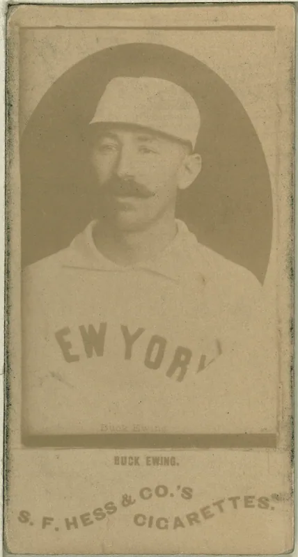 Front of Buck Ewing card, 1889 N338-2 S.F. Hess, cigarettes, catalog no. 4