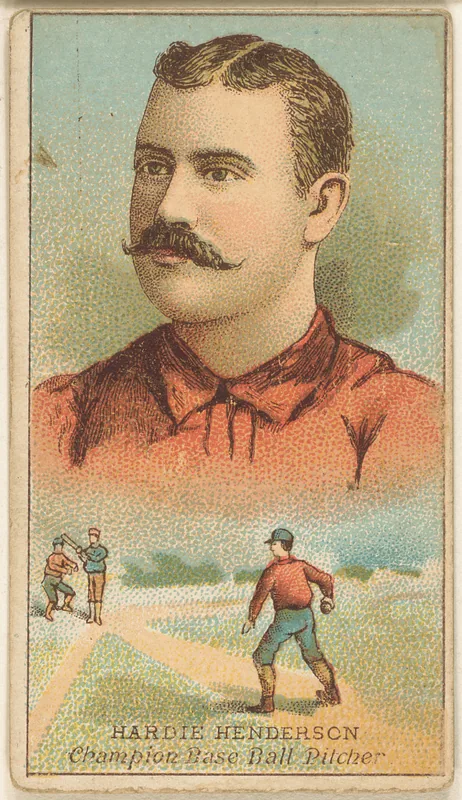 Front of Hardie Henderson card, 1888 N184 Kimball Champions, catalog no. 3