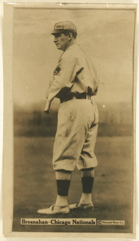 Front of Roger Bresnahan card, 1914 T222 Fatima Players, catalog no. 7