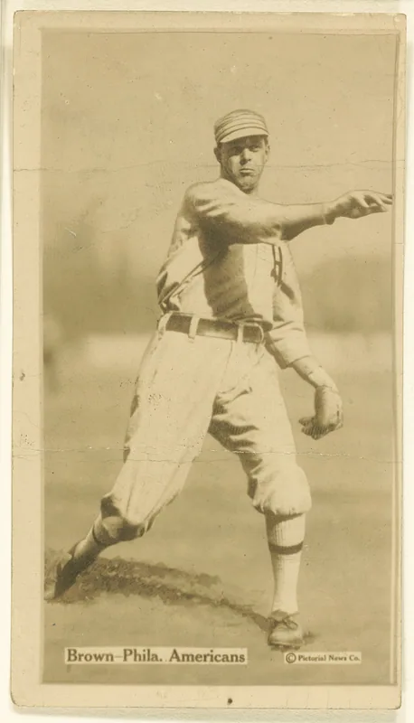 Front of Boardwalk Brown card, 1914 T222 Fatima Players, catalog no. 8