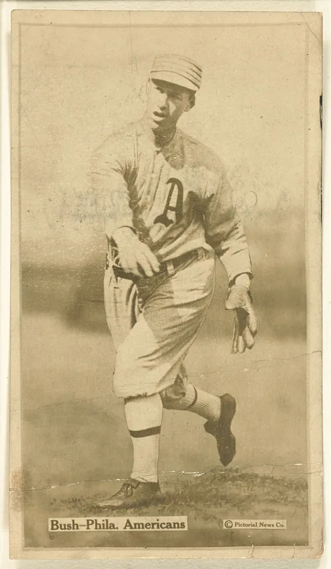 Front of Joe Bush card, 1914 T222 Fatima Players, catalog no. 10