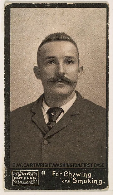 Front of Ed Cartwright card, 1895 N300 Mayo's Cut Plug, catalog no. 6