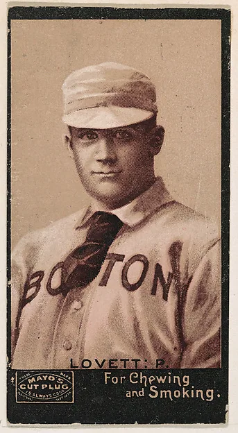 Front of Tom Lovett card, 1895 N300 Mayo's Cut Plug, catalog no. 31