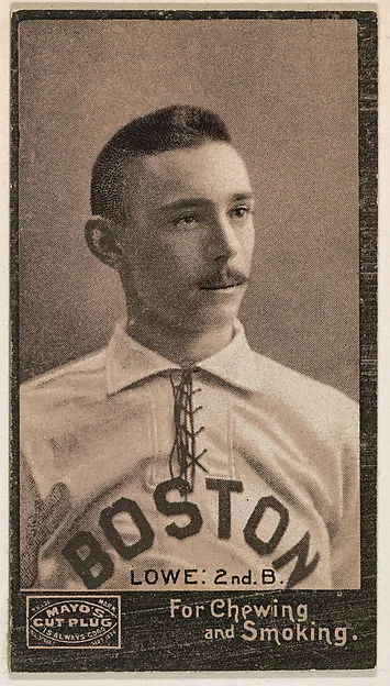 Front of Link Lowe card, 1895 N300 Mayo's Cut Plug, catalog no. 32